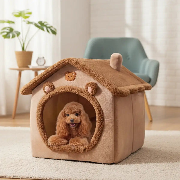 Washable Dog House Bed - Dog Beds & Furniture - TinPaw