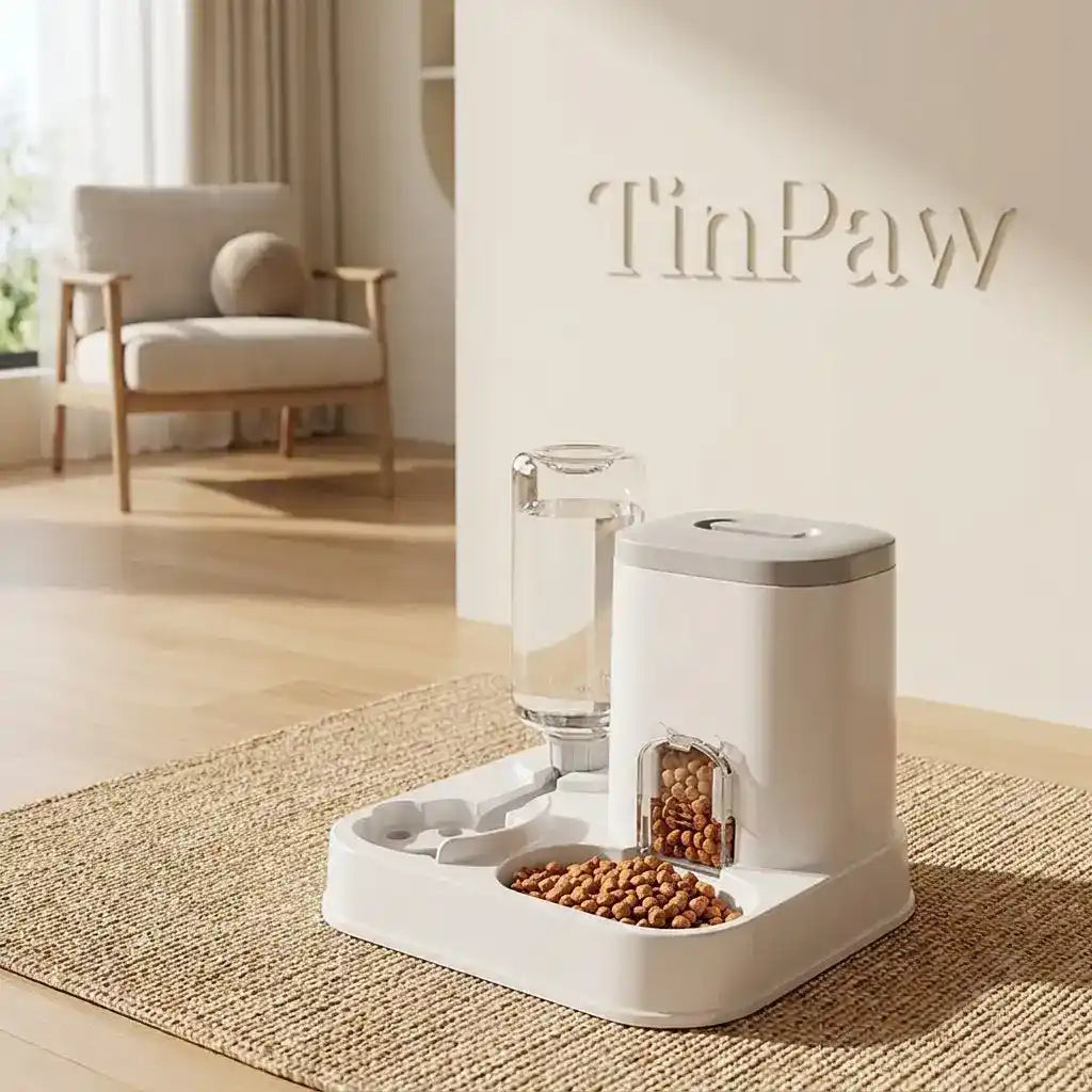Gravity Pet Feeder Dispenser 4L - Automatic Pet Feeder - TinPaw