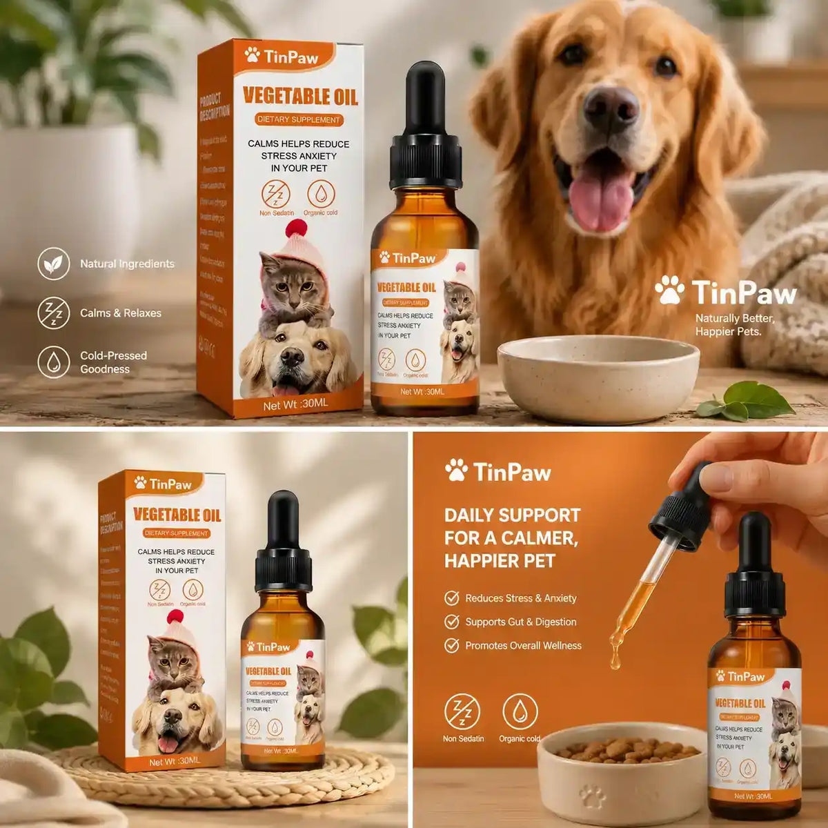 Hemp Seed Oil Supplement - Vitamins & Supplements - TinPaw