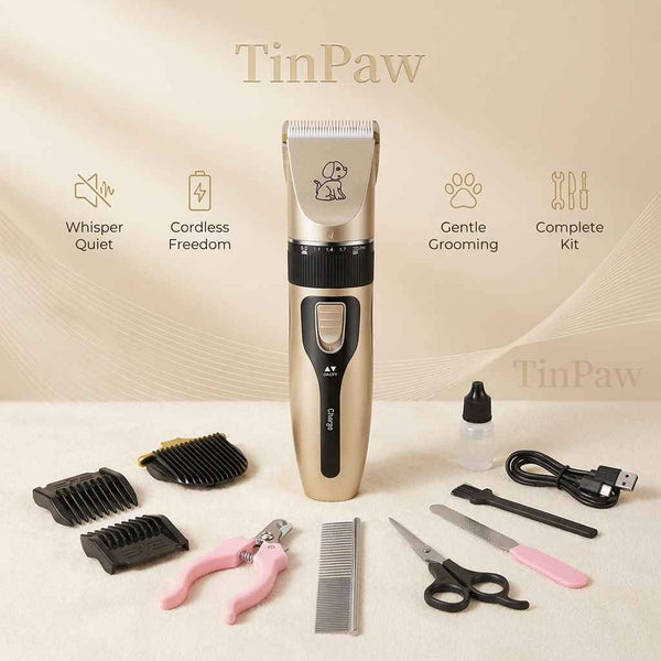 Cordless Pet Hair Trimmer - Dog Slicker Brushes - TinPaw
