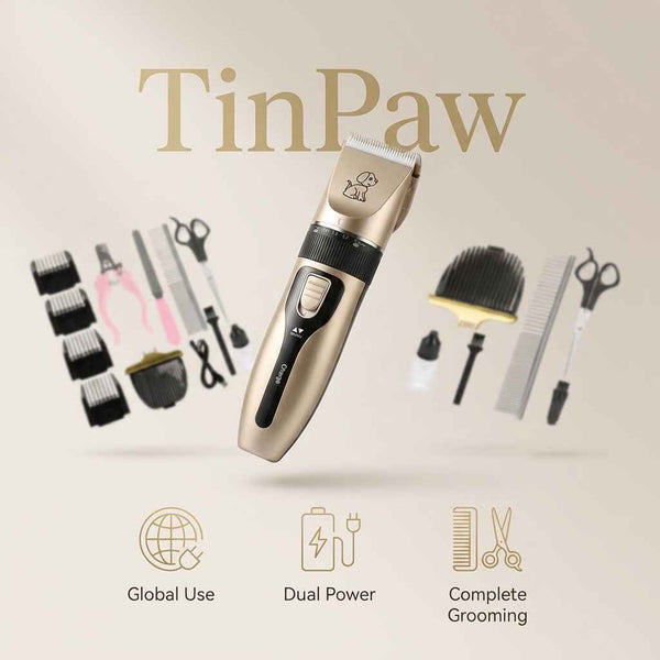 Cordless Pet Hair Trimmer - Dog Slicker Brushes - TinPaw - Gold Default ThickBlade - SU00349438 - Gold Default ThickBlade