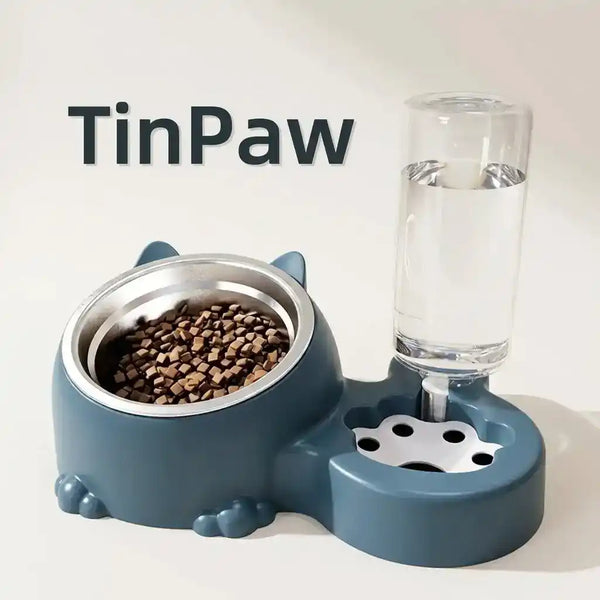 Dual - Bowl Auto Pet Feeder & Waterer - Automatic Pet Feeder - TinPaw