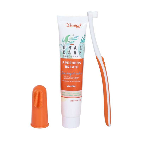 Pet Toothpaste Toothbrush Set - Dog Health - TinPaw