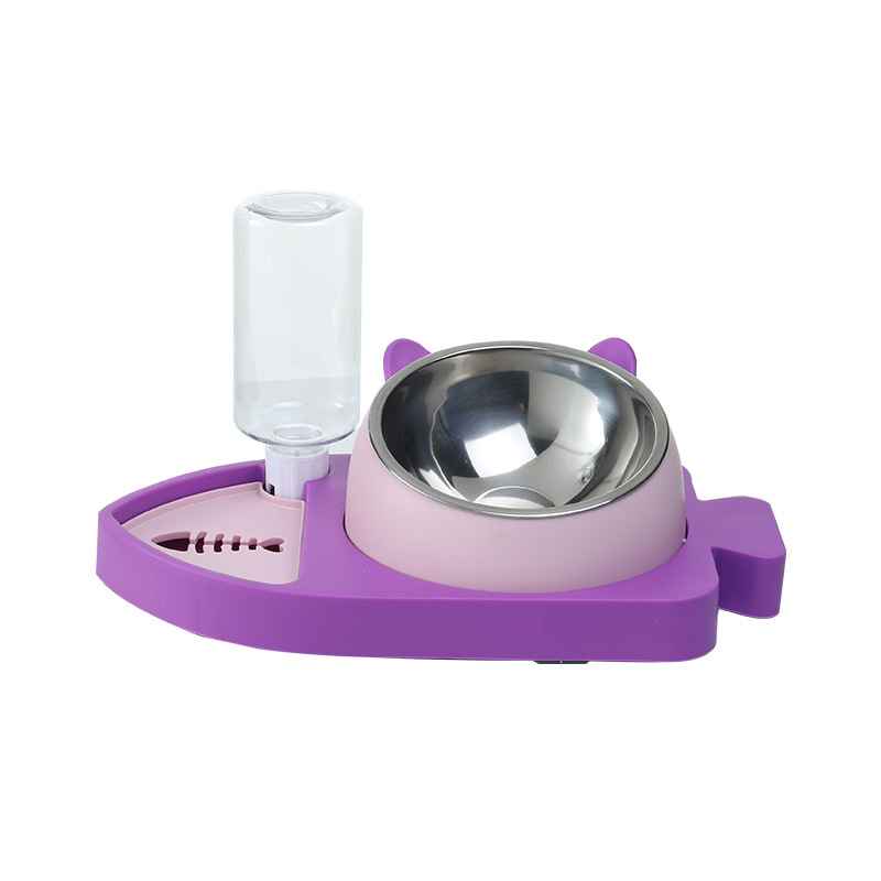 Fish Pet Feeder 3 - in - 1 - Slow Feeding Bowl - TinPaw
