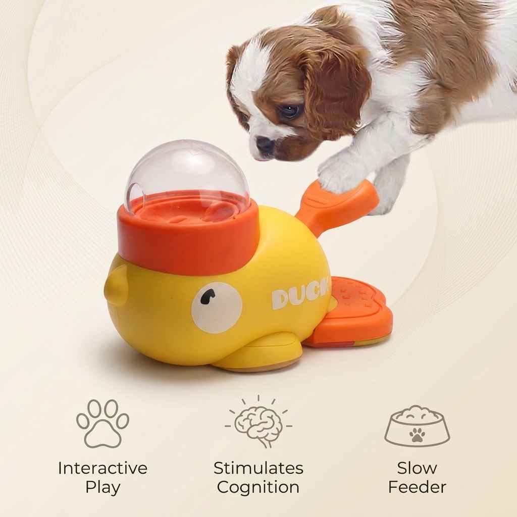 Interactive Duck Slow Feeder - Automatic Pet Feeder - TinPaw