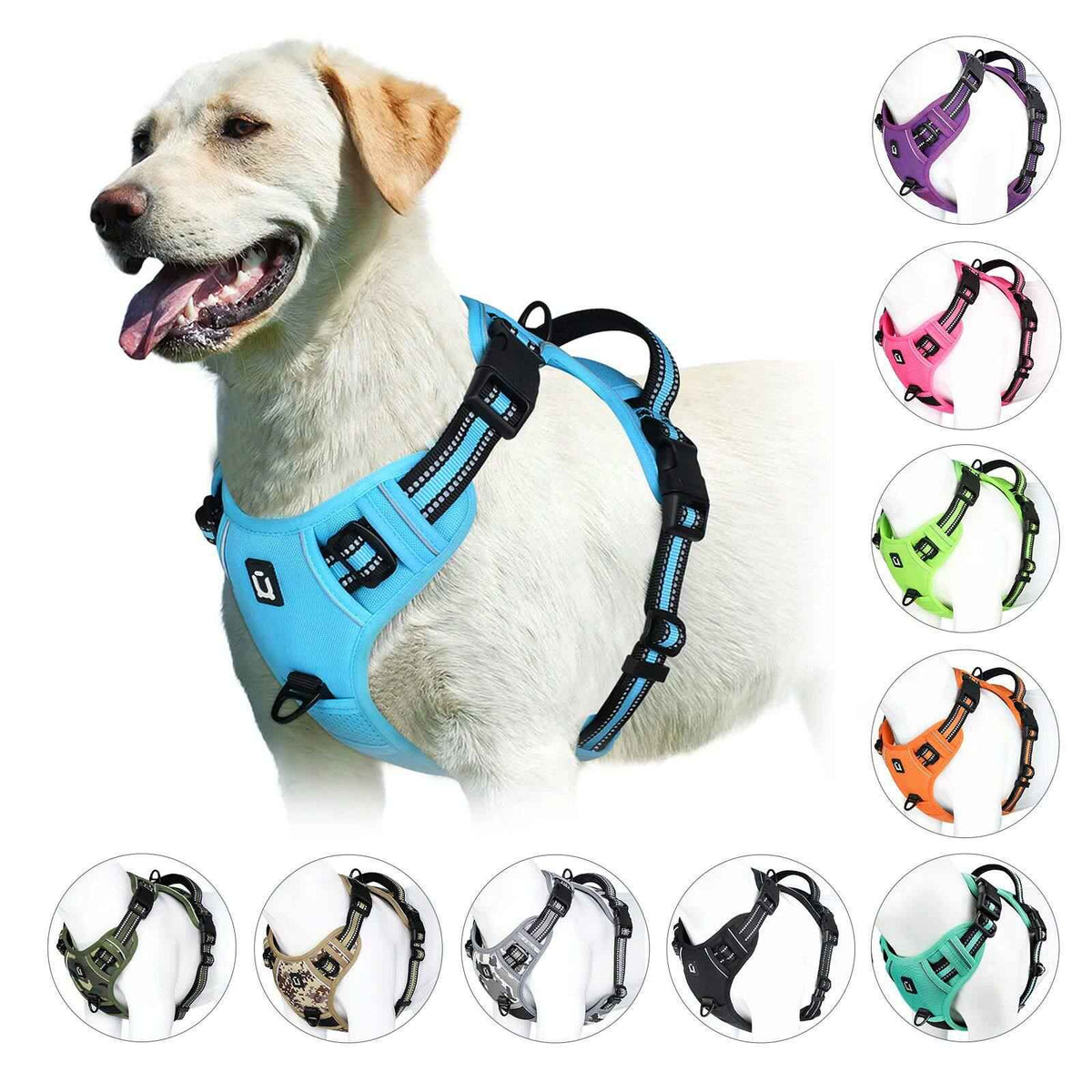 No - Pull Padded Dog Harness Vest – Soft, Adjustable - Dog Gear - TinPaw