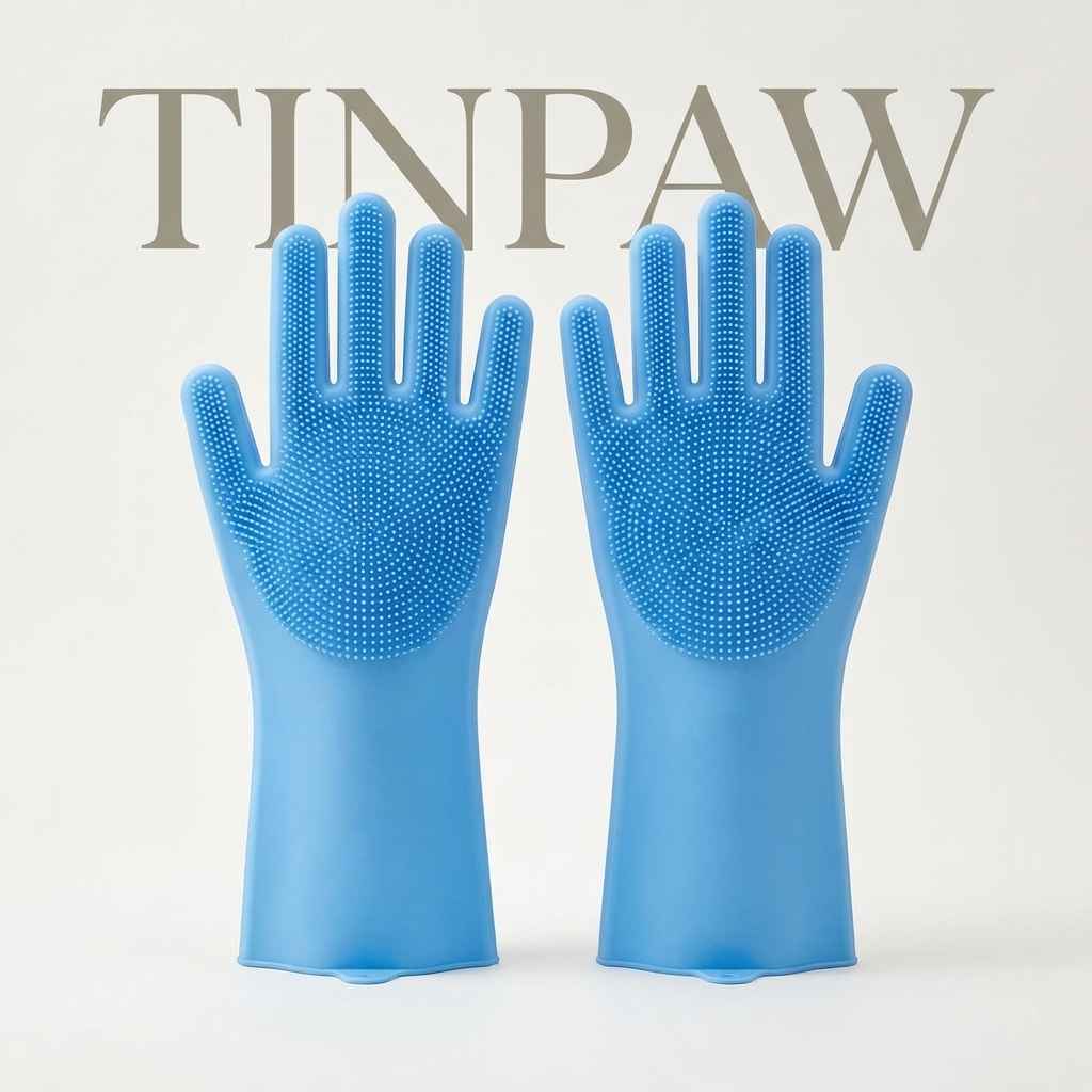 Pet Bathing Gloves - Dog Slicker Brushes - TinPaw
