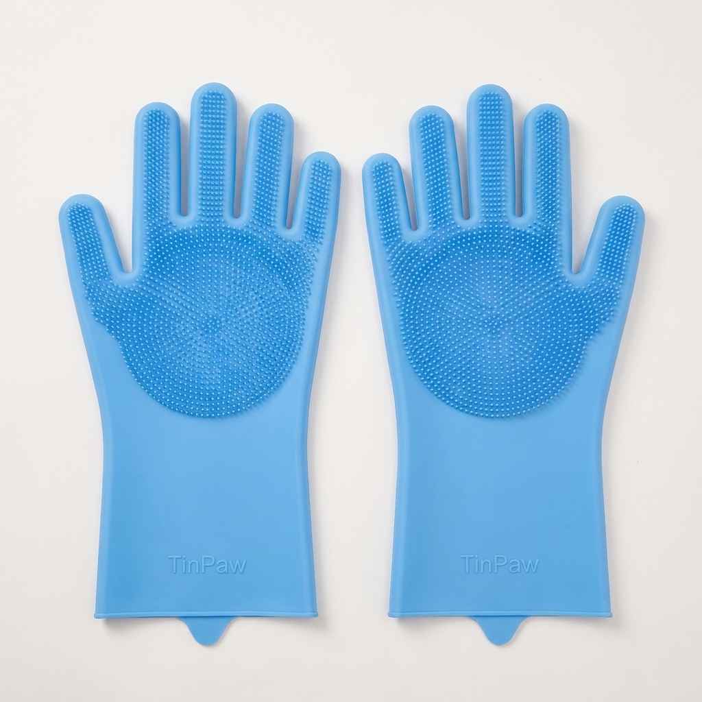Pet Bathing Gloves - Dog Slicker Brushes - TinPaw