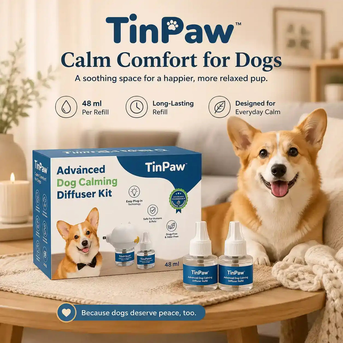 Pet Calming Plug - In Diffuser - Vitamins & Supplements - TinPaw