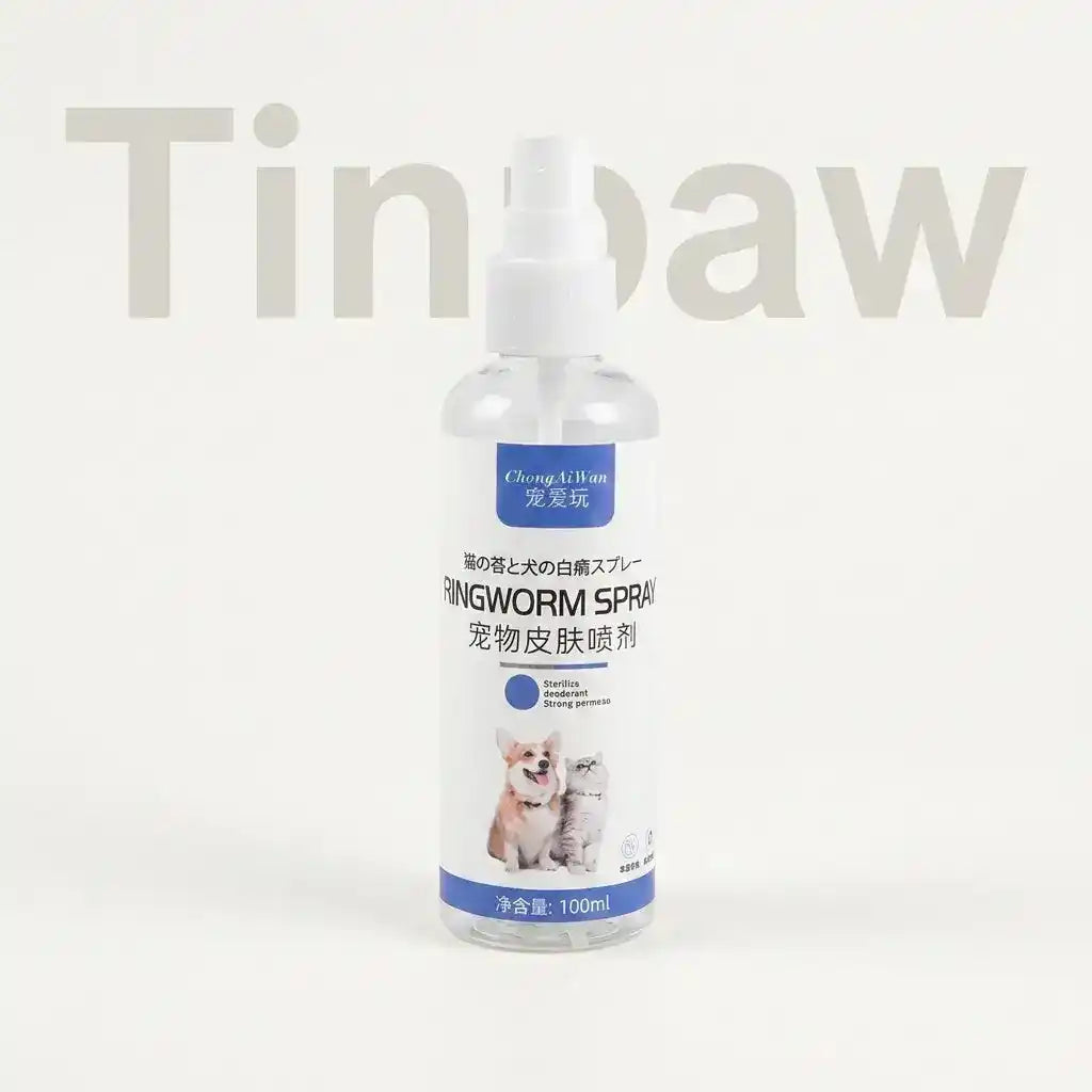 Pet Skin Care Spray for Fleas, Mites & Ringworm 100ml - Flea & Parasite Control - TinPaw