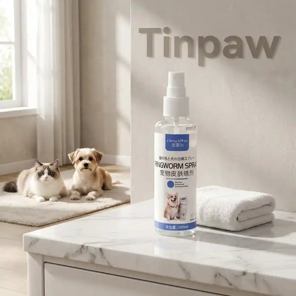 Pet Skin Care Spray for Fleas, Mites & Ringworm 100ml - Flea & Parasite Control - TinPaw