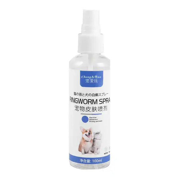 Pet Skin Care Spray for Fleas, Mites & Ringworm 100ml - Flea & Parasite Control - TinPaw