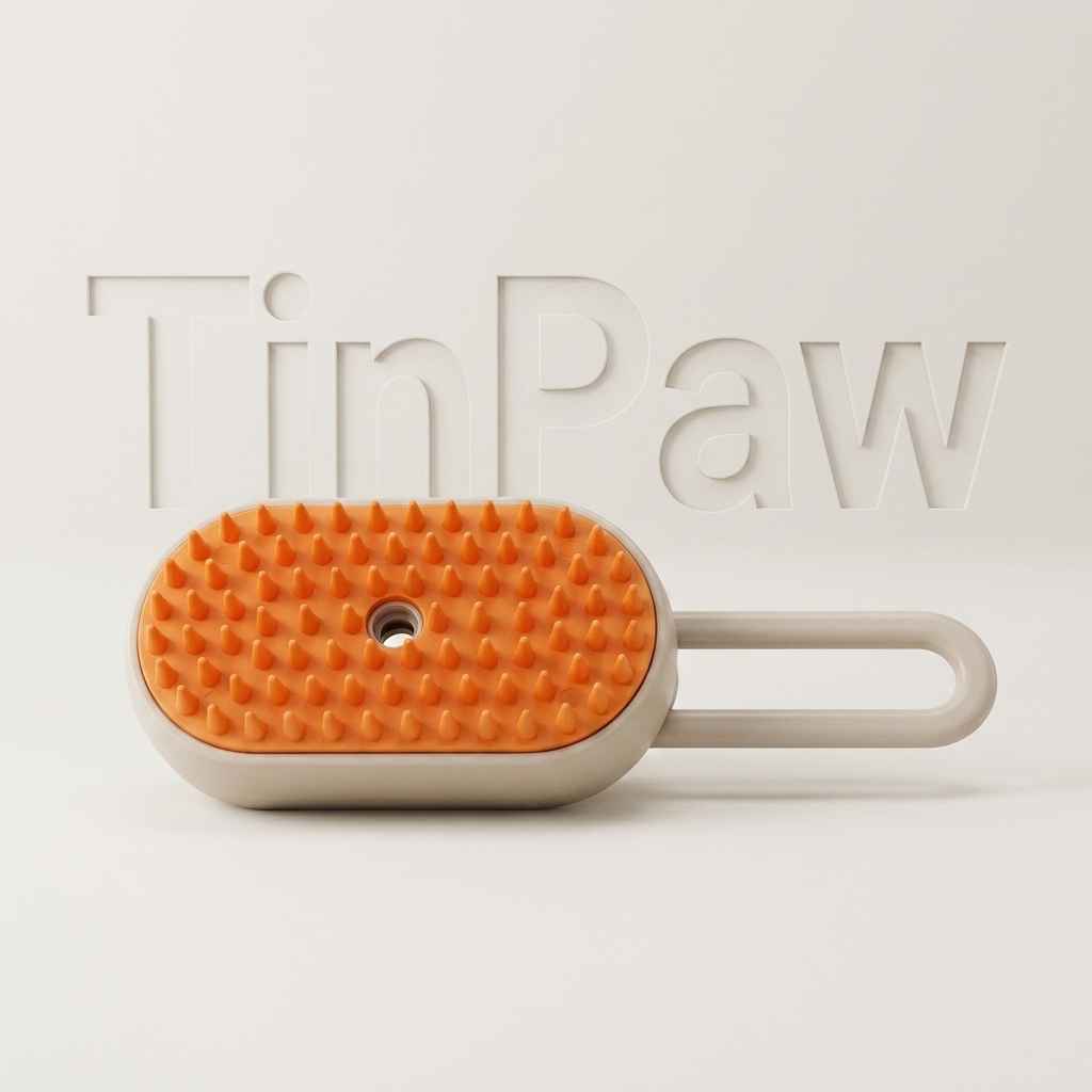 Pet Spray Steam Comb - Dog Slicker Brushes - TinPaw - Khaki color - SUPECDS00017 - A6