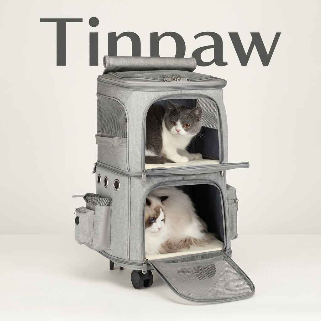 Pet Travel Trolley Carrier - Dog Beds & Furniture - TinPaw