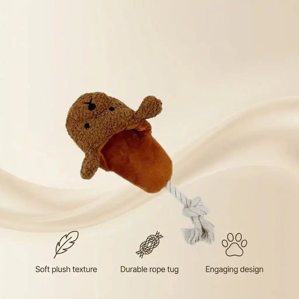 Plush Dog Rope Chew Toy - Dog Toys - TinPaw