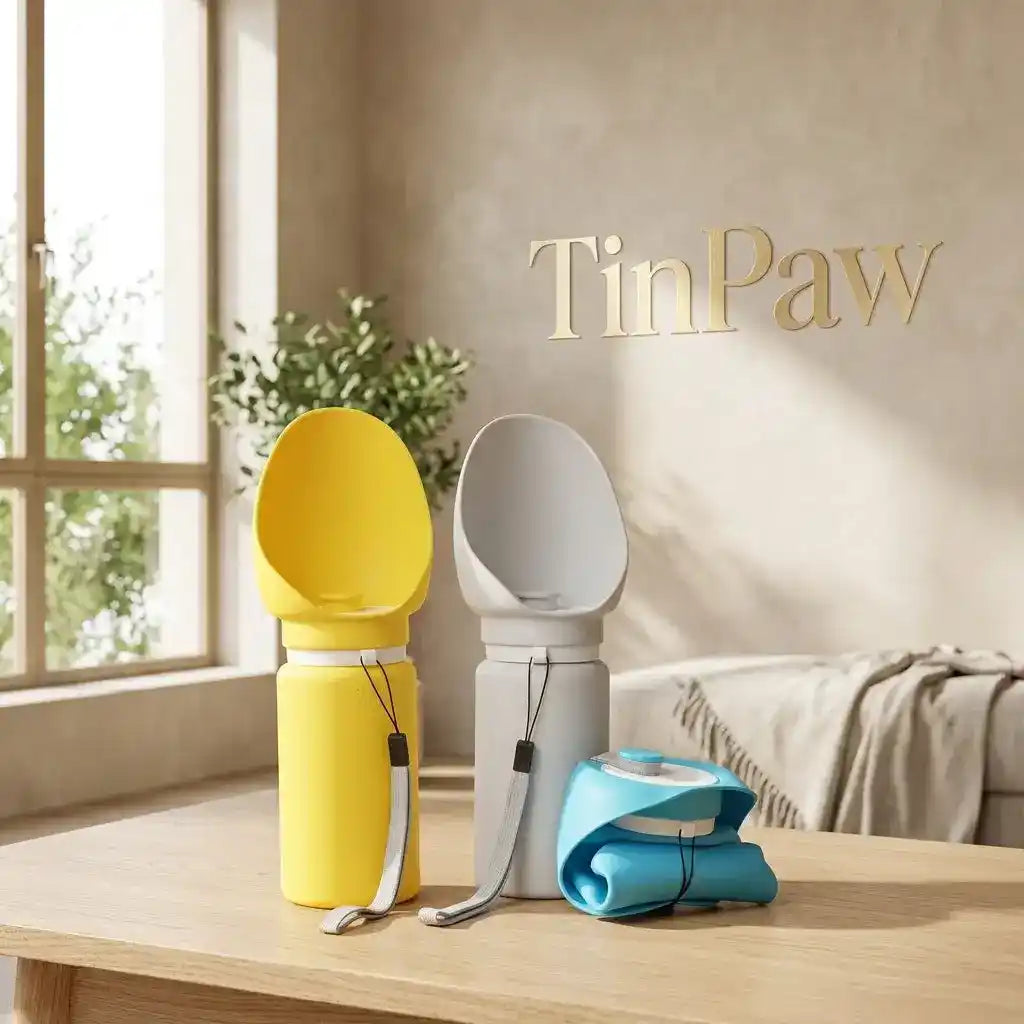 Dog Water Bottle Slow Feeder - Dog Travel Accessories - TinPaw