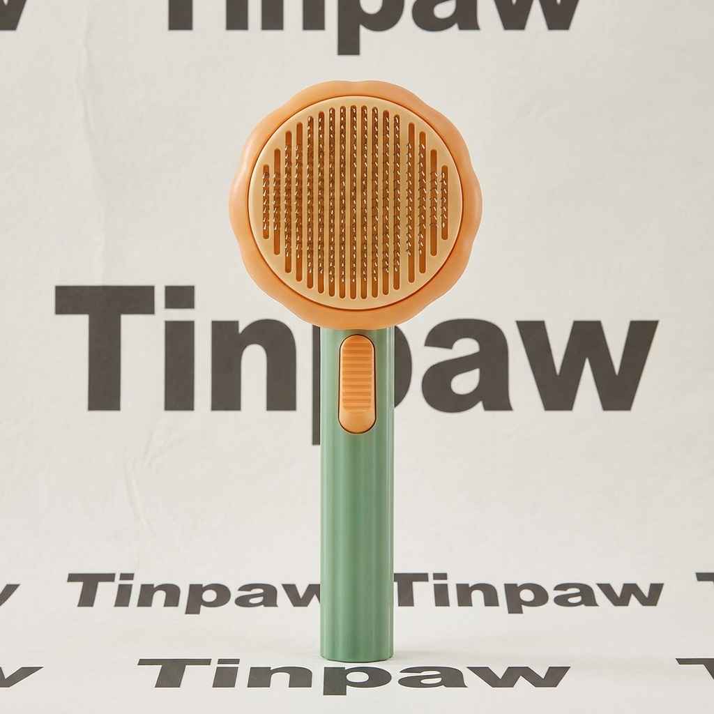 Pumpkin Pet Hair Brush - Dog Slicker Brushes - TinPaw - Yellow - SUPECDS00014 - A0
