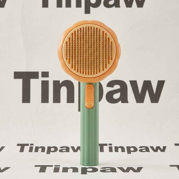 Pumpkin Pet Hair Brush - Dog Slicker Brushes - TinPaw - Yellow - SUPECDS00014 - A0