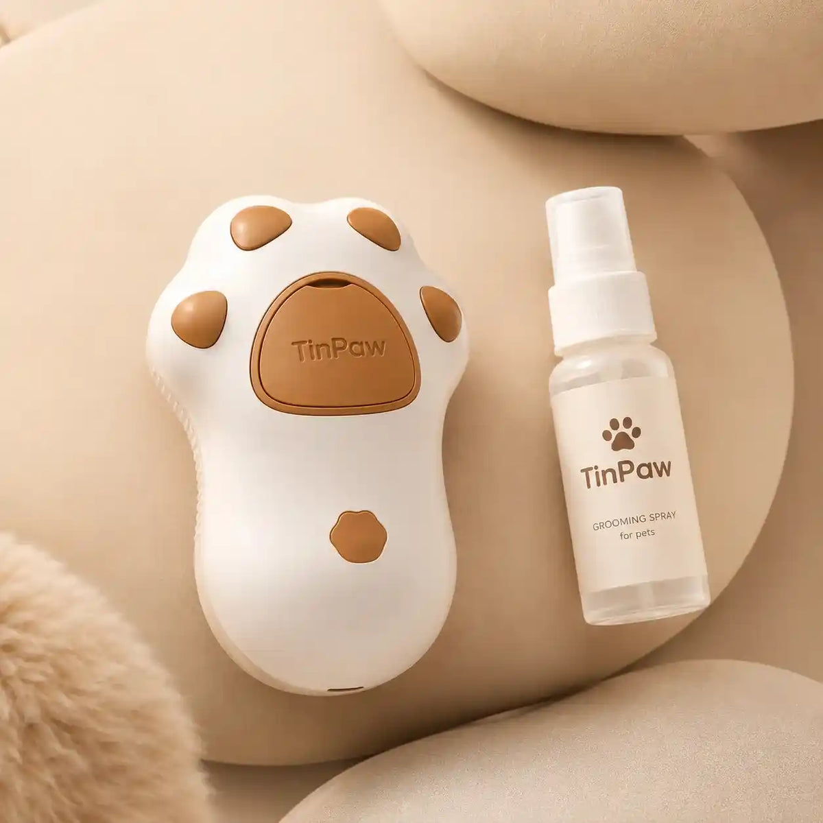 Water Jet Hair Remover - Dog Slicker Brushes - TinPaw - Cat Paw Beige DryShampoo - SU00346923 - Cat Paw Beige DryShampoo