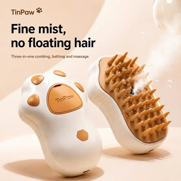 Water Jet Hair Remover - Dog Slicker Brushes - TinPaw - Cat Paw Beige - SU00346923 - Cat Paw Beige
