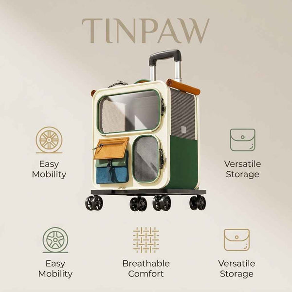 Rolling Pet Carrier Backpack - Dog Beds & Furniture - TinPaw
