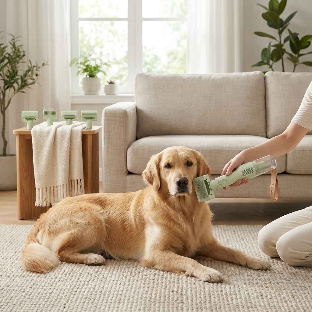 Wireless Pet Grooming Vacuum - Dog Slicker Brushes - TinPaw