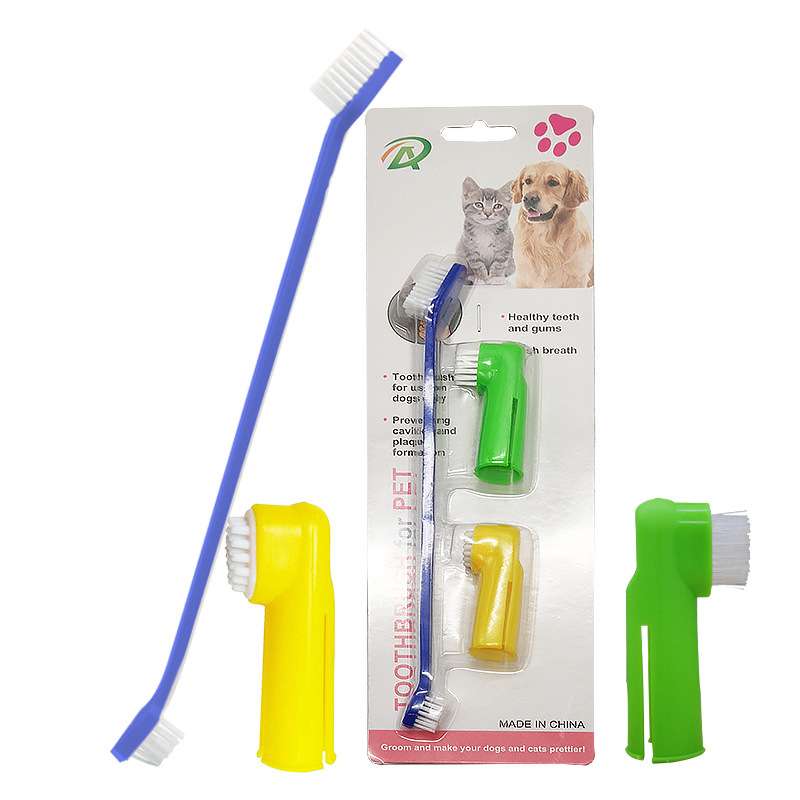 Silicone Finger Toothbrush 3 - Pack - Dog Health - TinPaw - Pet toothbrush three - piece color random - SU00096267 - Pet toothbrush three - piece color random