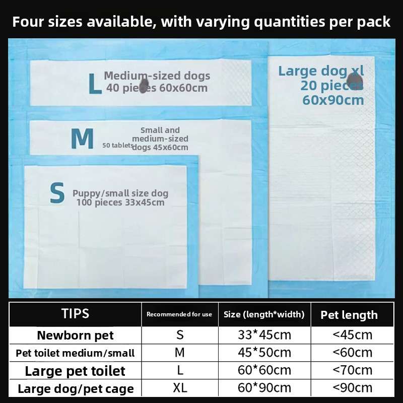 Bamboo Charcoal Absorbent Pads - Dog Diapers - TinPaw - Economy XL 60x90cm 20pcs Blue - SU00108896 - Economy XL 60x90cm 20pcs Blue