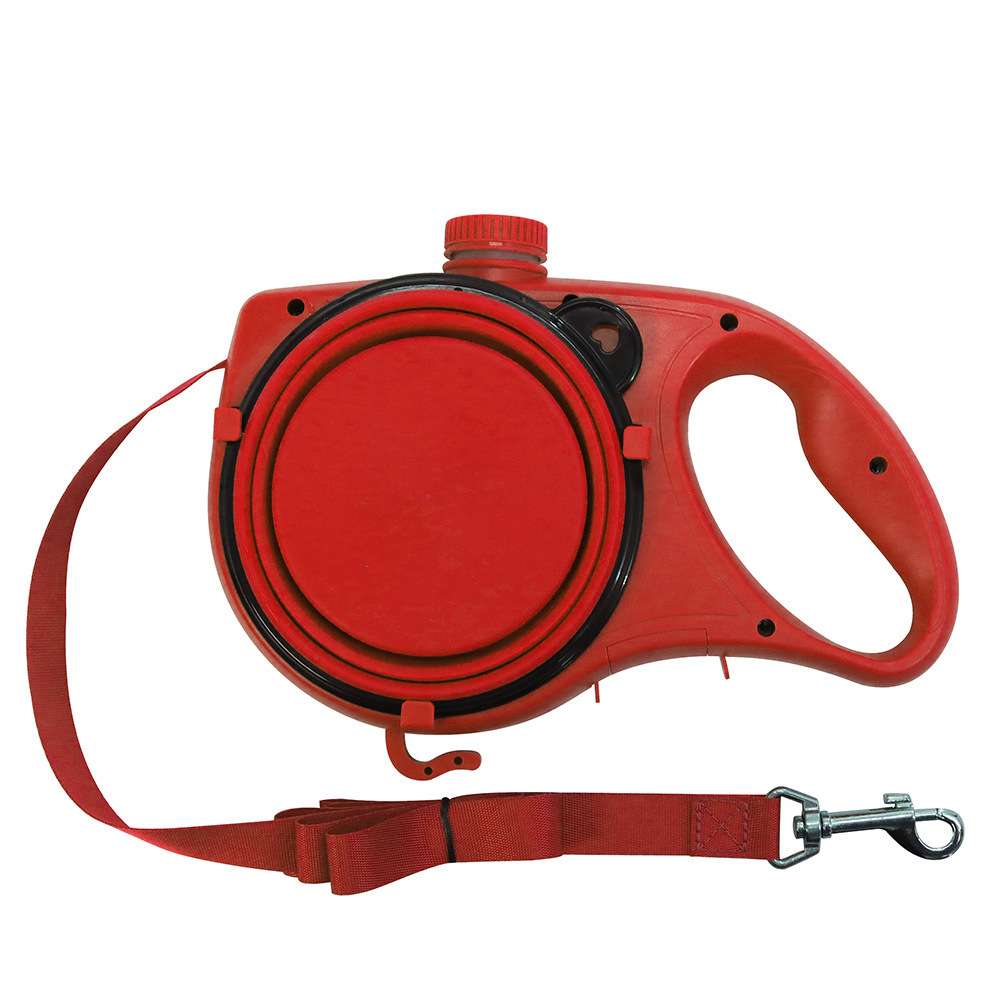 Dog Leash Water Bottle Bowl - Dog Gear - TinPaw - Red - SU00346241 - Red