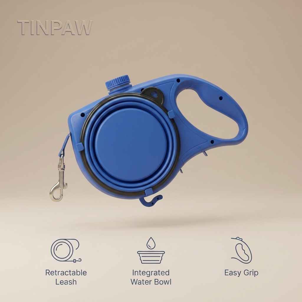 Dog Leash Water Bottle Bowl - Dog Gear - TinPaw
