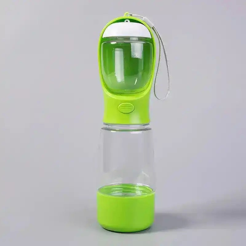 3 - in - 1 Portable Pet Travel Bottle - Dog Travel Accessories - TinPaw - Mustard Green - SU00356577 - Mustard Green