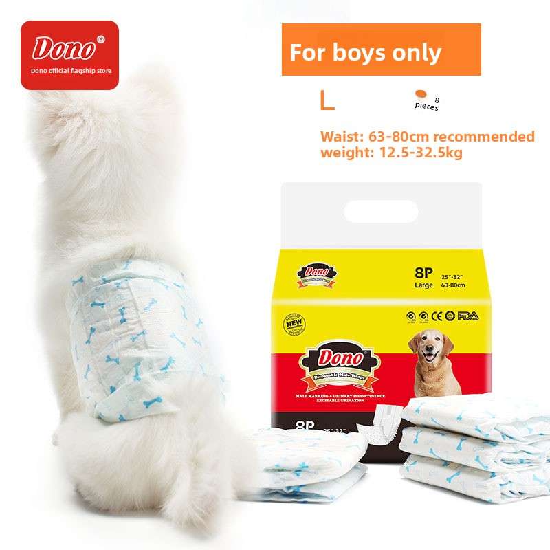 Leak - Proof Dog Diapers - Dog Diapers - TinPaw - Men Color+UrineDisplay L - SU00117208 - Men Color+UrineDisplay L