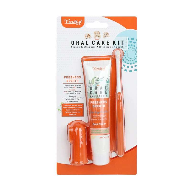 Pet Toothpaste Toothbrush Set - Dog Health - TinPaw - Beef - 93354 93355 - SU00349138 - Beef - 93354 93355