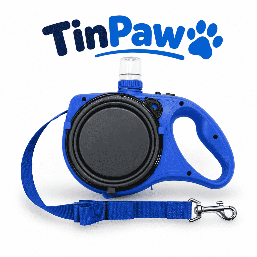 Dog Leash Water Bottle Bowl - Dog Gear - TinPaw - Blue - SU00346241 - Blue