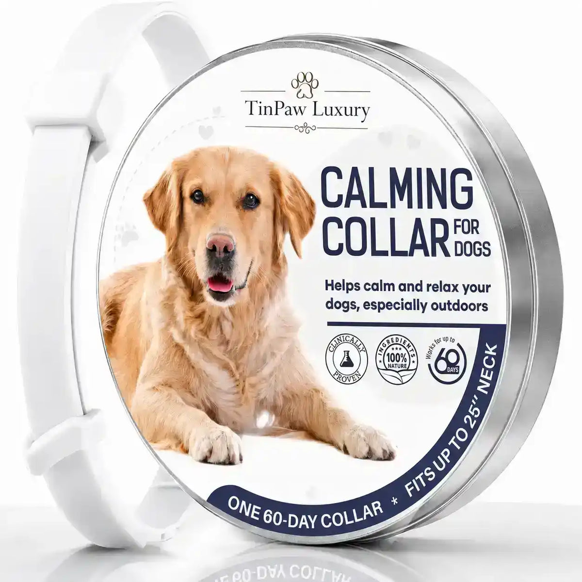 Adjustable Calming Pet Collar - Dog Gear - TinPaw