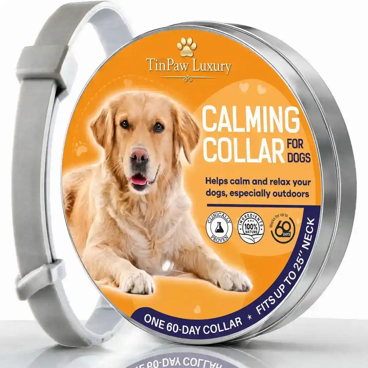 Adjustable Calming Pet Collar - Dog Gear - TinPaw