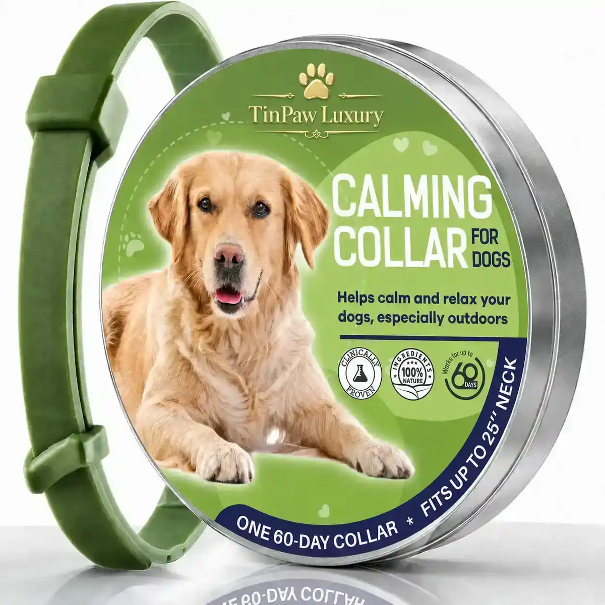 Adjustable Calming Pet Collar - Dog Gear - TinPaw