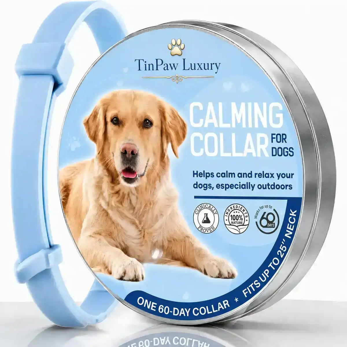 Adjustable Calming Pet Collar - Dog Gear - TinPaw