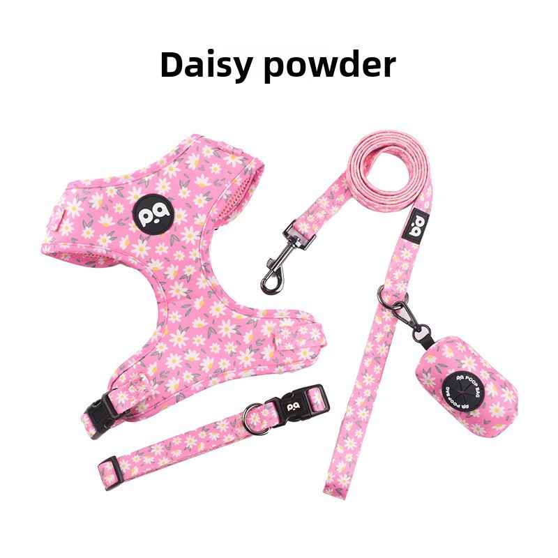 Patterned Dog Collar Leash - Dog Gear - TinPaw - Daisy Pink - XS - SU00367184 - Daisy Pink - XS