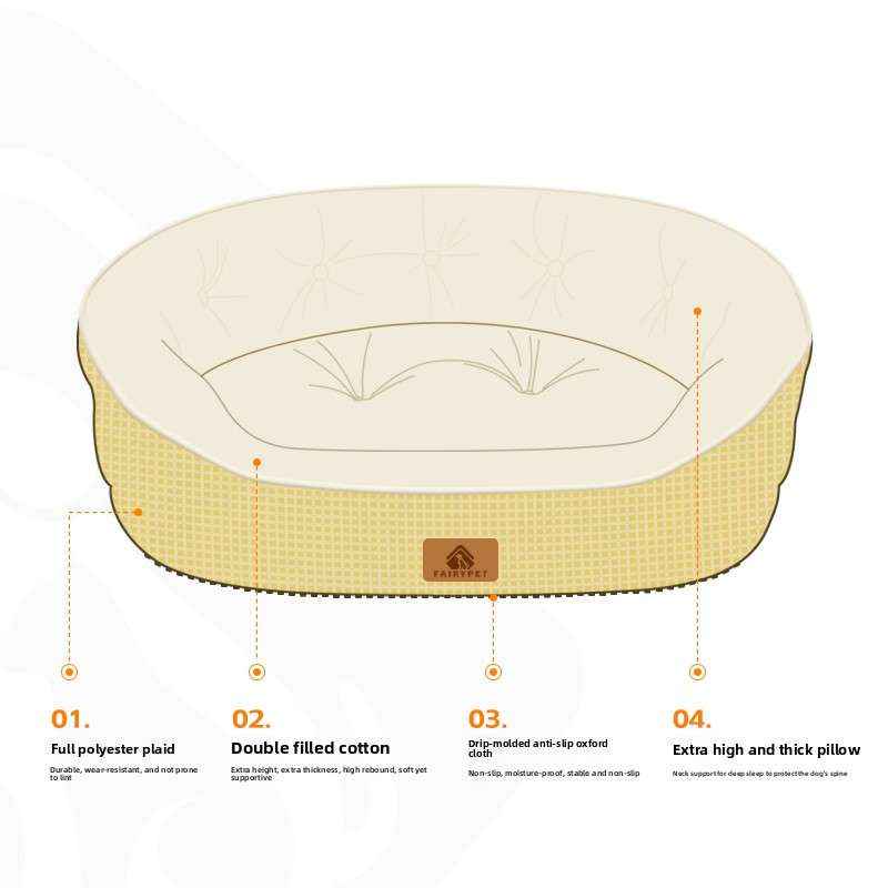All - Season Plush Dog Bed - Dog Beds & Furniture - TinPaw