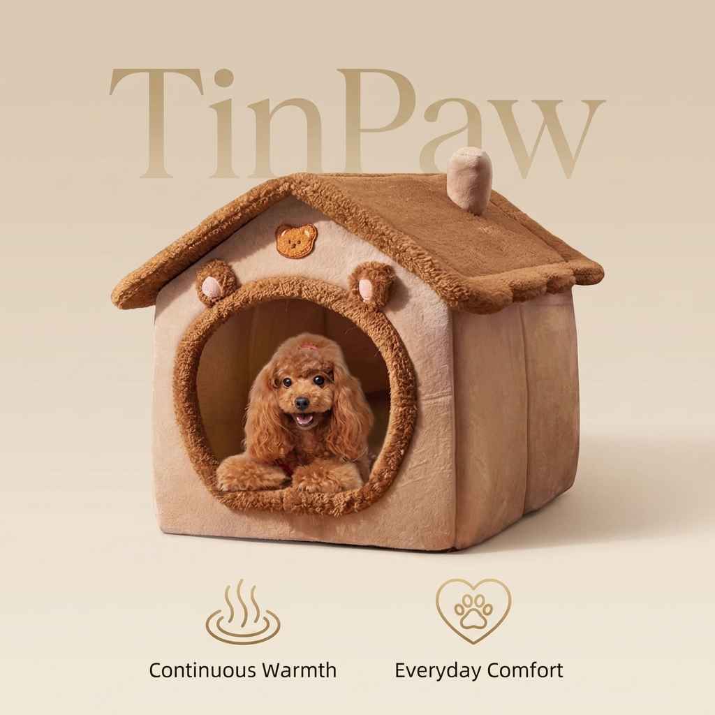 Washable Dog House Bed - Dog Beds & Furniture - TinPaw