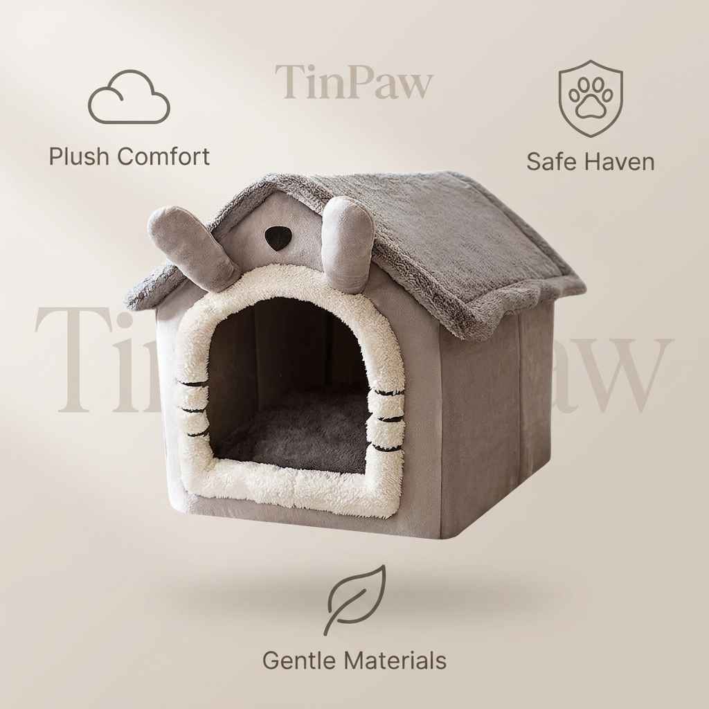 Washable Dog House Bed - Dog Beds & Furniture - TinPaw