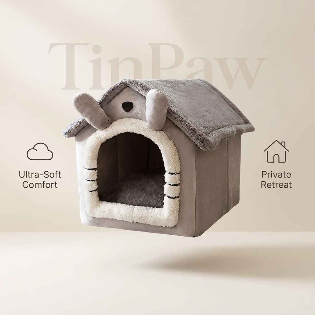 Washable Dog House Bed - Dog Beds & Furniture - TinPaw