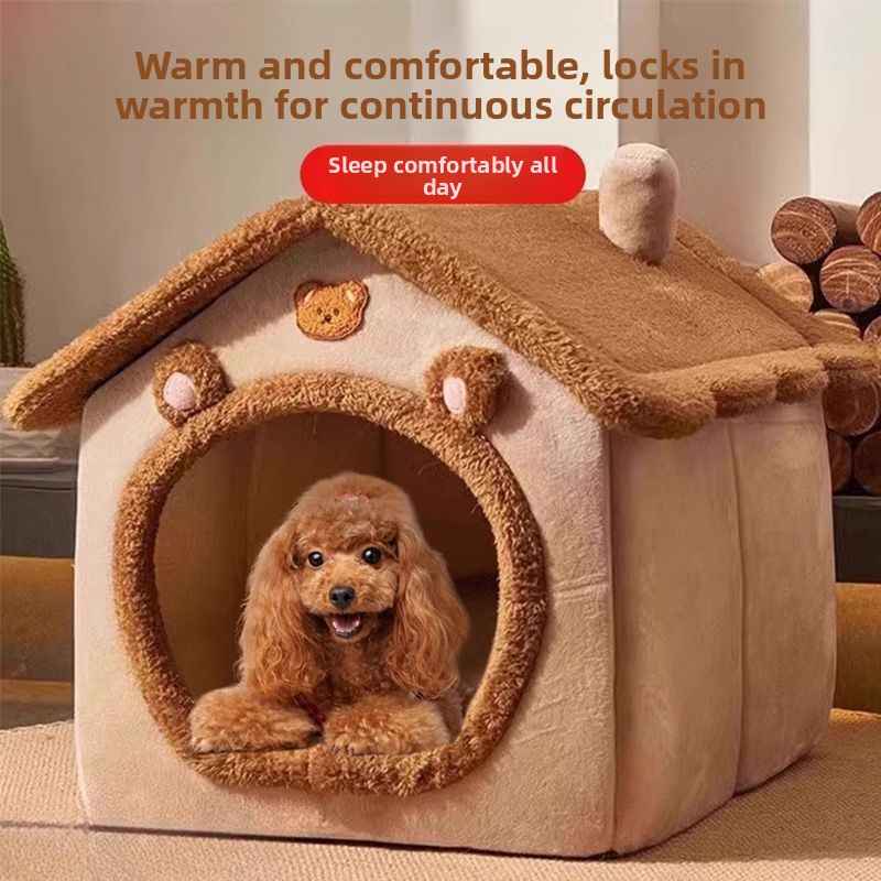 Washable Dog House Bed - Dog Beds & Furniture - TinPaw