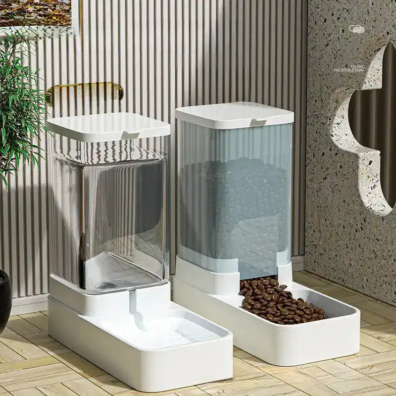 Pet Feeder Water Dispenser Combo - Automatic Pet Feeder - TinPaw