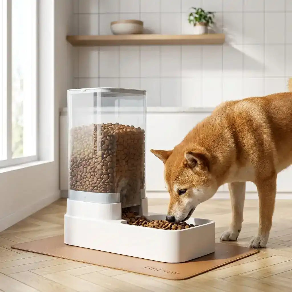 Pet Feeder Water Dispenser Combo - Automatic Pet Feeder - TinPaw