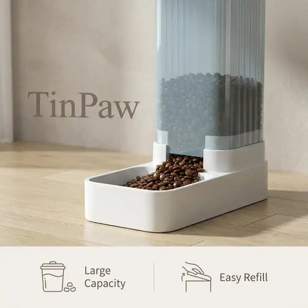 Pet Feeder Water Dispenser Combo - Automatic Pet Feeder - TinPaw