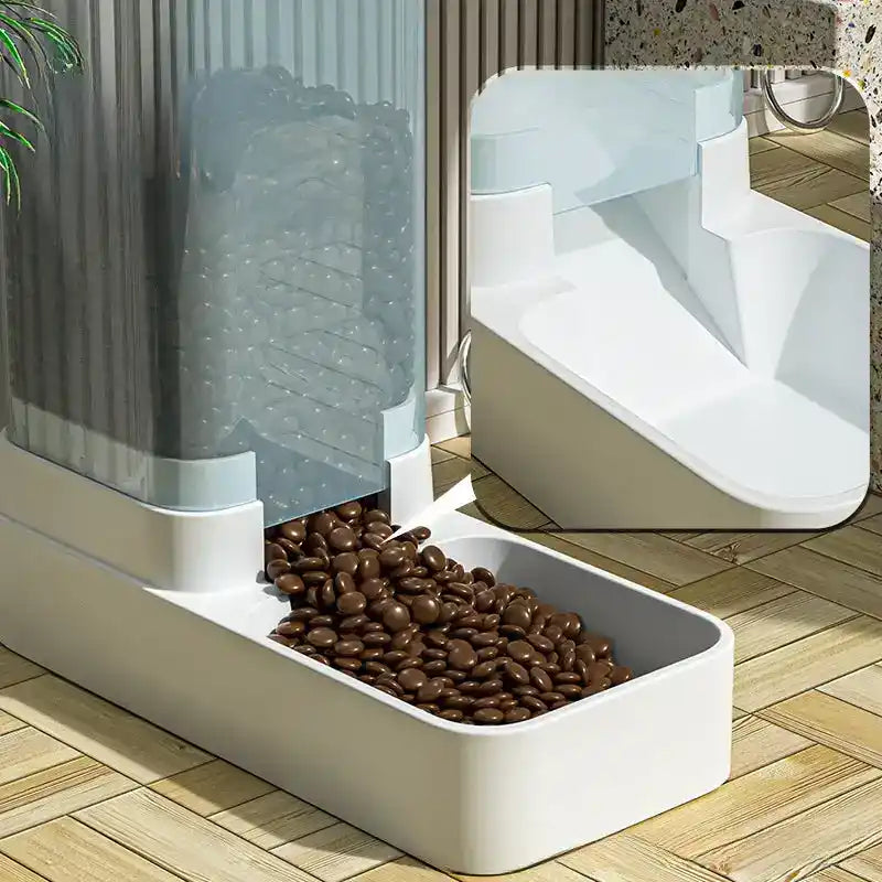 Pet Feeder Water Dispenser Combo - Automatic Pet Feeder - TinPaw