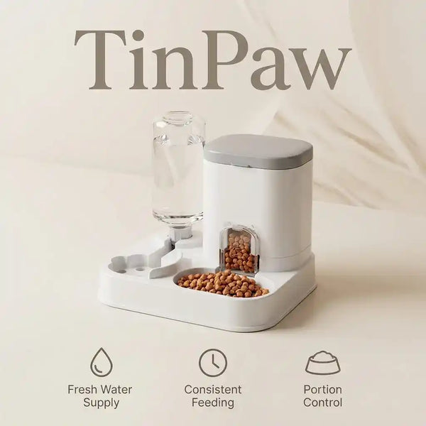 Gravity Pet Feeder Dispenser 4L - Automatic Pet Feeder - TinPaw