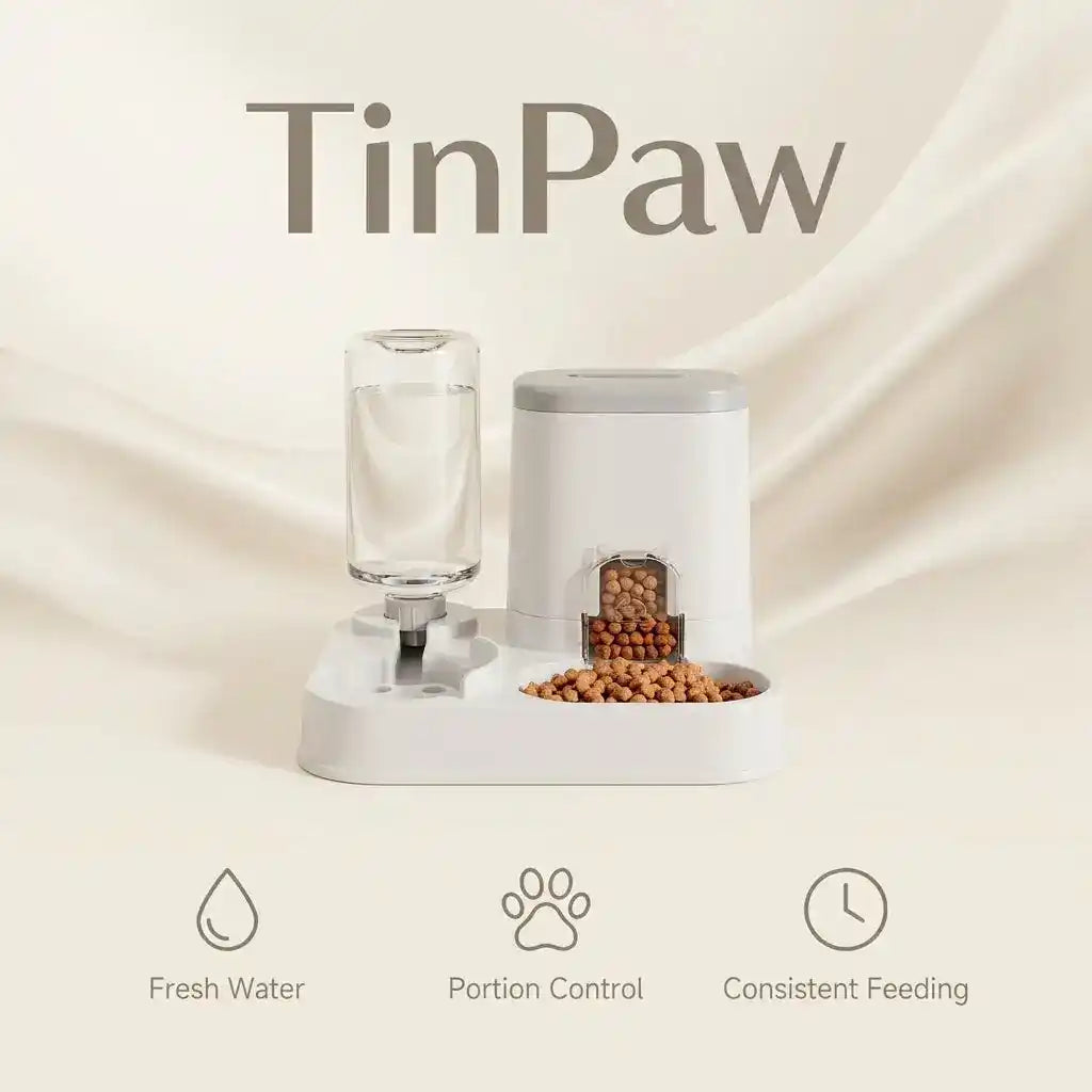Gravity Pet Feeder Dispenser 4L - Automatic Pet Feeder - TinPaw